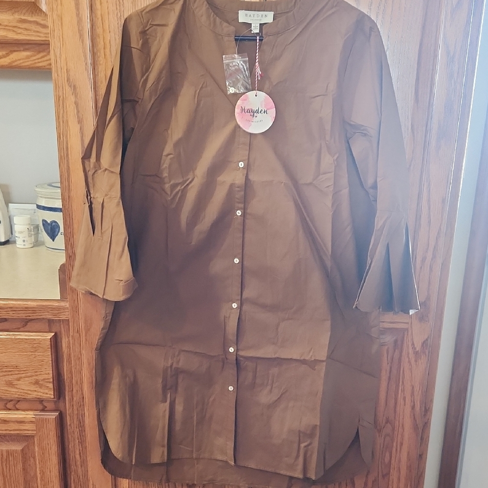 Hayden Brown Long Sleeve Dress